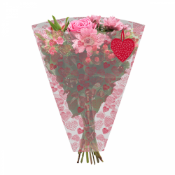 BOLSAS PARA FLORES CORAZONES