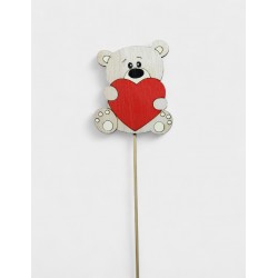 Pick madera oso corazon