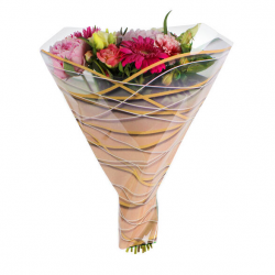 Bolsas bouquet lineas naranja