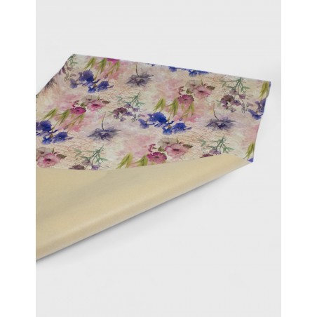 Rollo papel fibra flores
