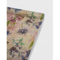 Rollo papel fibra flores