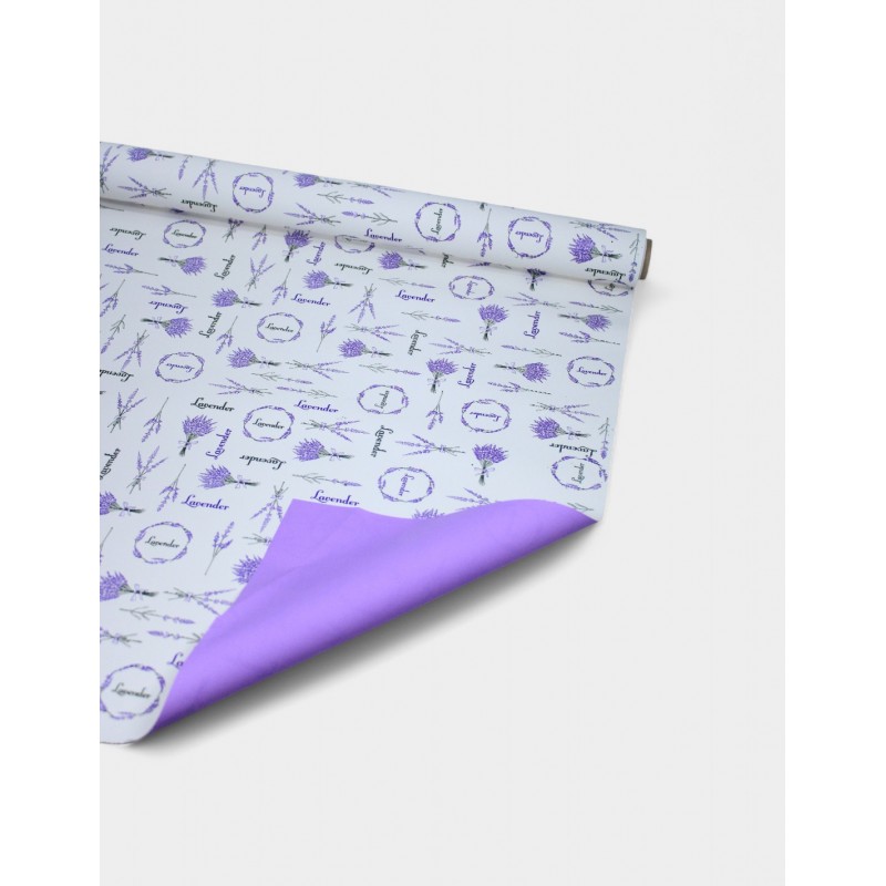 Celofán bicolor estampado lavanda