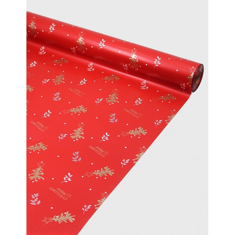 Rollo Celofán Opaco Merry Christmas