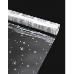 Rollo Celofán Copos de Nieve