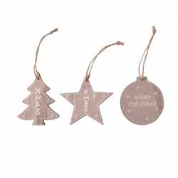 Colgantes madera navideño