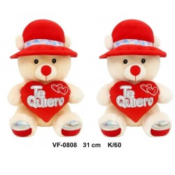 PELUCHE OSITO GORRO TE QUIERO