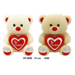 PELUCHE OSITO CORAZON TE QUIERO