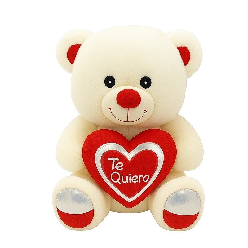 PELUCHE OSITO CORAZON TE QUIERO