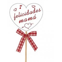 PICK CORAZON FELICIDADES MAMA