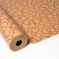 Papel kraft corazones galleta