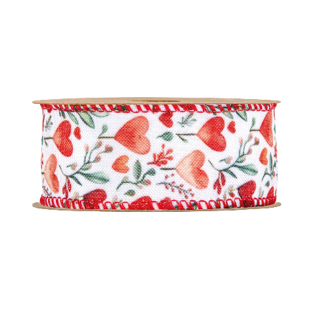 cinta poliester corazones jardin