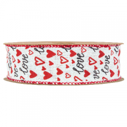 cinta poliester corazones love