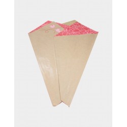 Bolsa bouquet kraft corazones
