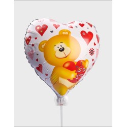 Globo corazón oso