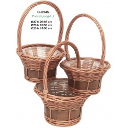 Cestas mimbre copa natural