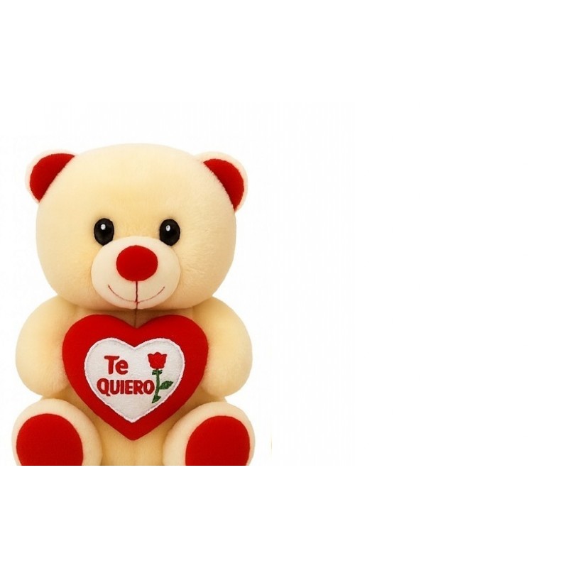 PELUCHE OSITO CORAZON FLOR