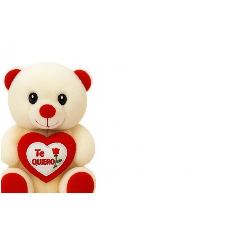 PELUCHE OSITO CORAZON FLOR