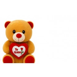 PELUCHE OSITO CORAZON FLOR