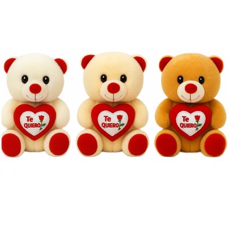 PELUCHE OSITO CORAZON FLOR