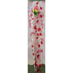 cono flor corazones rosa