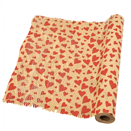 Rollo Papel enrejado corazones