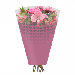 blonda corazones rosa