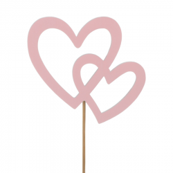 PICK CORAZONES ROSA DOBLE