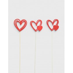 Pick corazón madera surtido