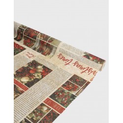 Rollo papel fibra Navidad