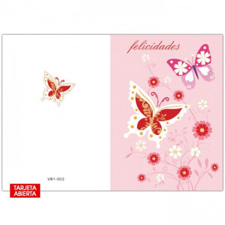 Tarjetas Felicidades mariposas