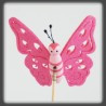 Pick mariposa rosa
